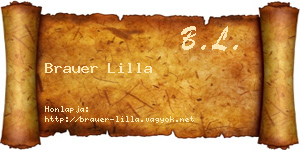 Brauer Lilla névjegykártya